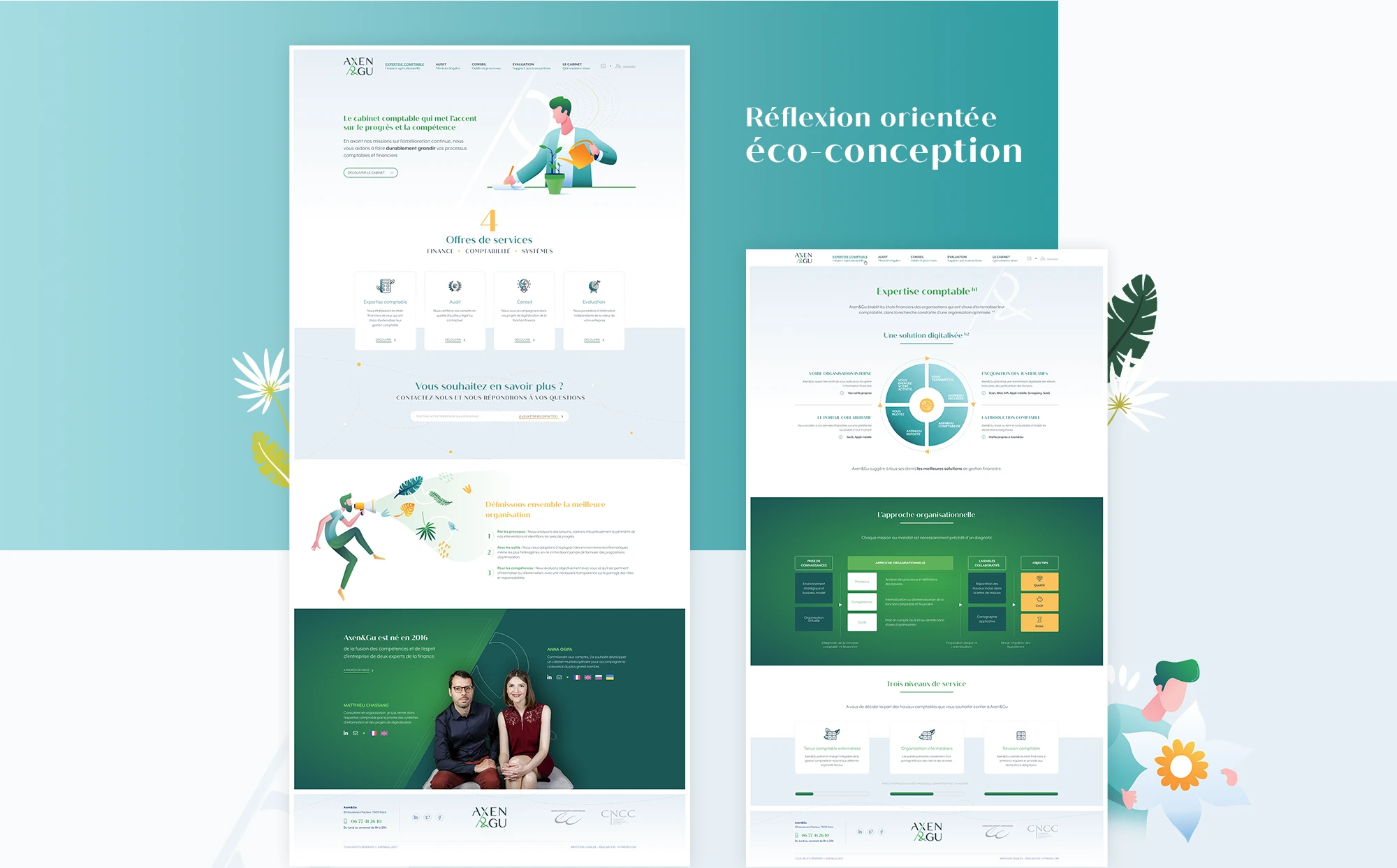 Design de la page d'accueil