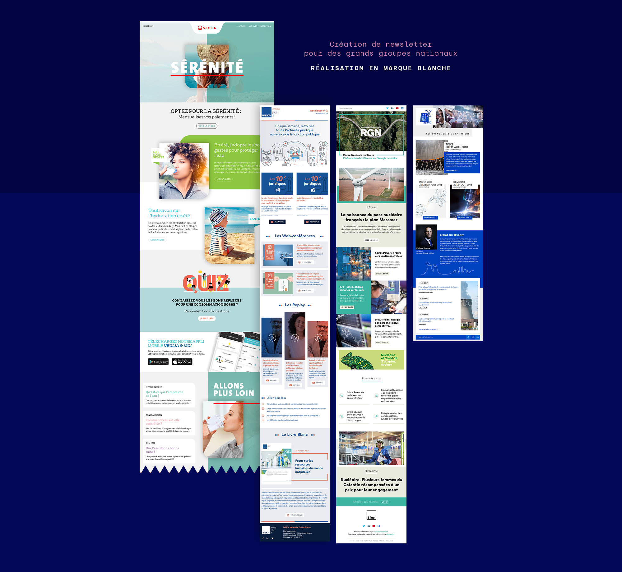 Création de newsletter pour des grands groupes