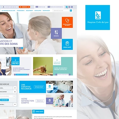 Graphisme web de l'Hospice de Lyon