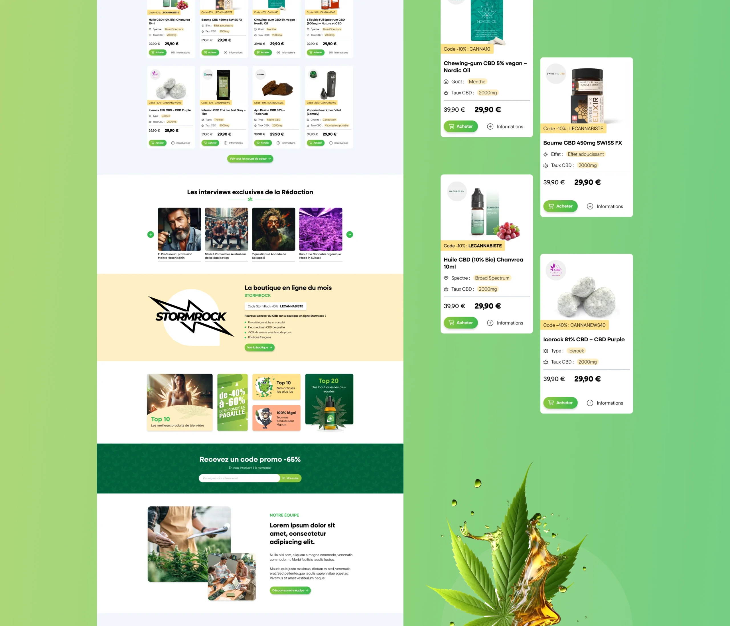 Création du site Internet Le Cannabiste