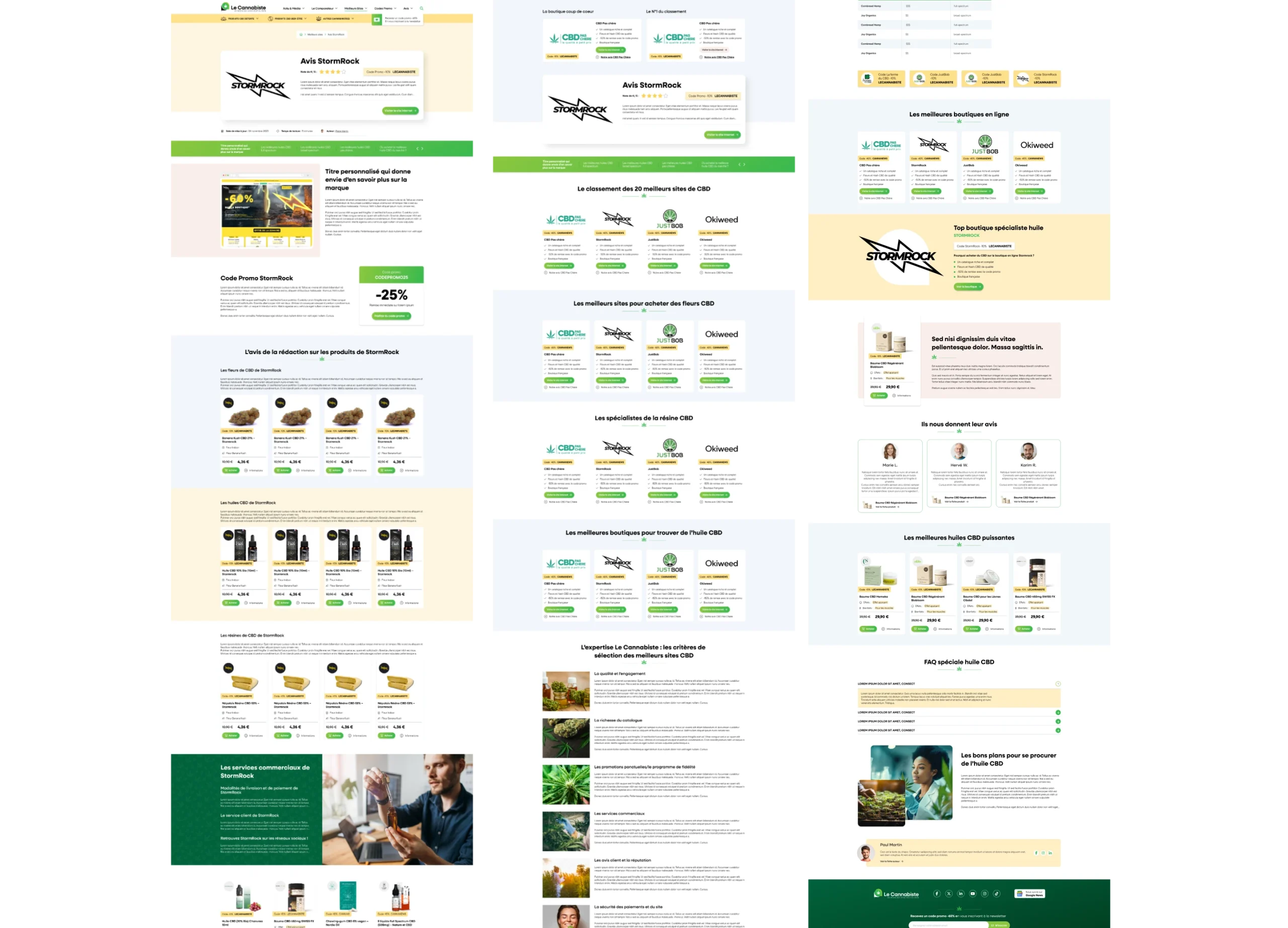 Design UI d'interfaces Le Cannabiste