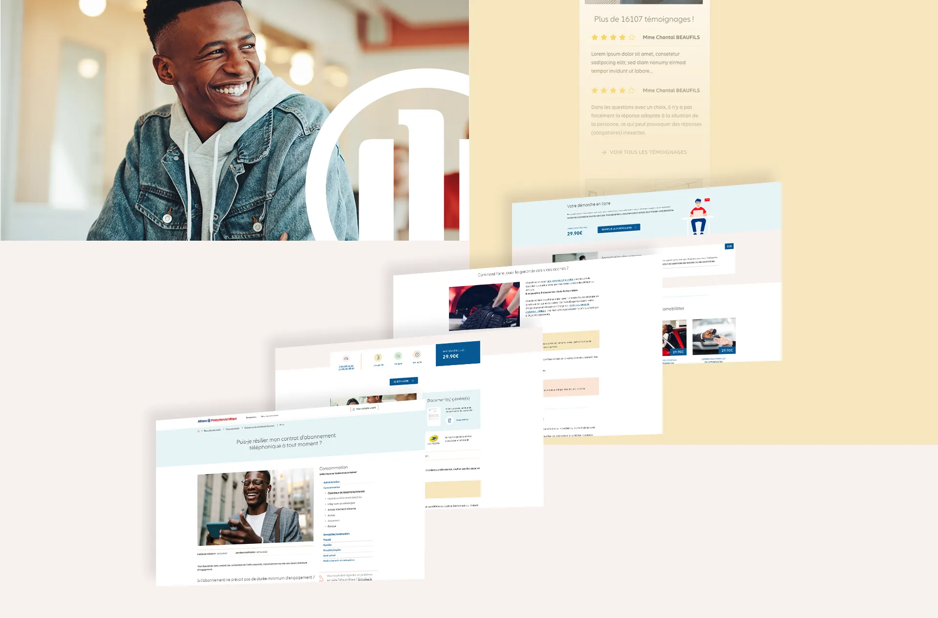 Maquette des pages intérieures Allianz