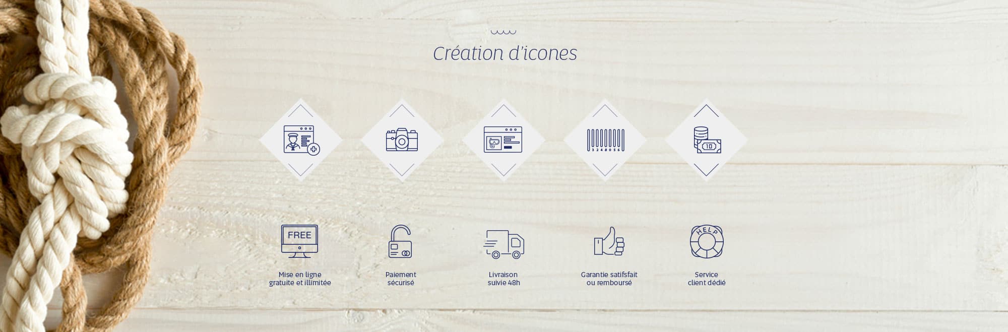 Réalisation d'icones theme marin