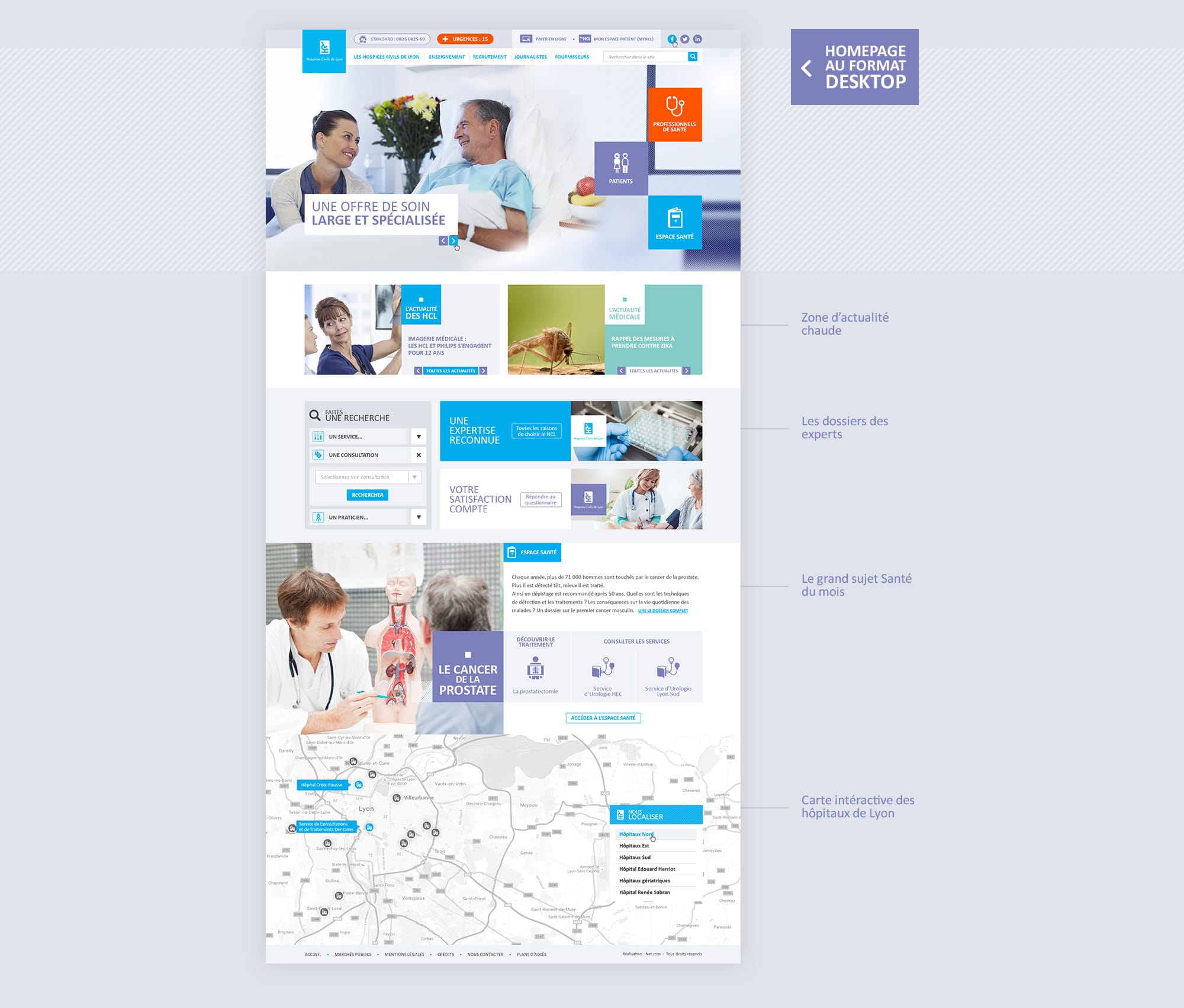 Création du design web de la homepage