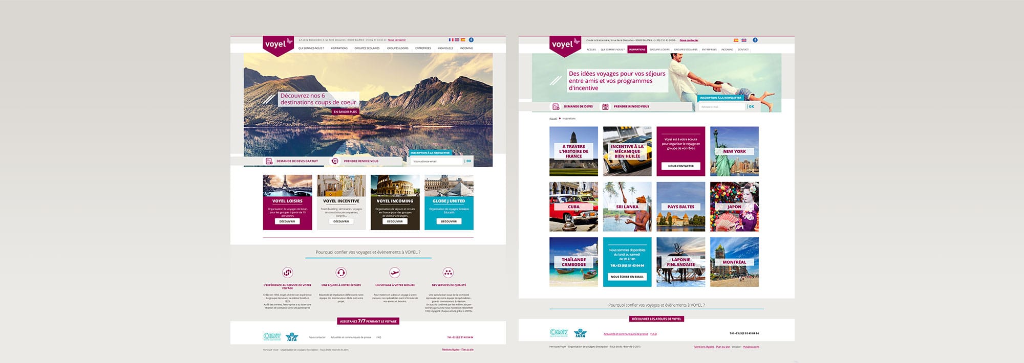 Création de la charte graphique voyages